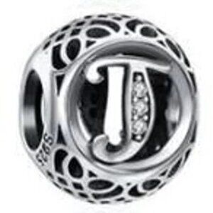 Pandora Initial Alphabet Character Letter T Bead Charm